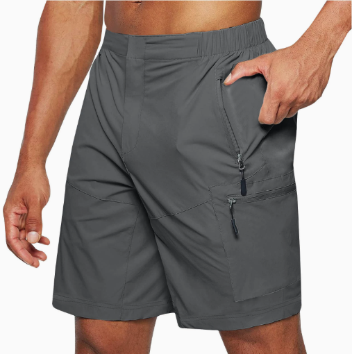 Bermuda cargo da uomo con tasche con zip
