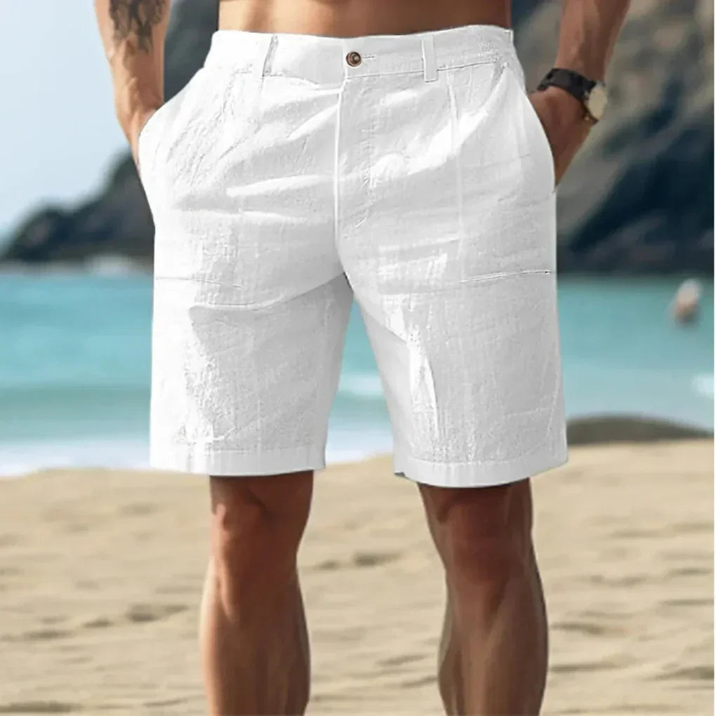 Bermuda casual da uomo in lino per le giornate estive