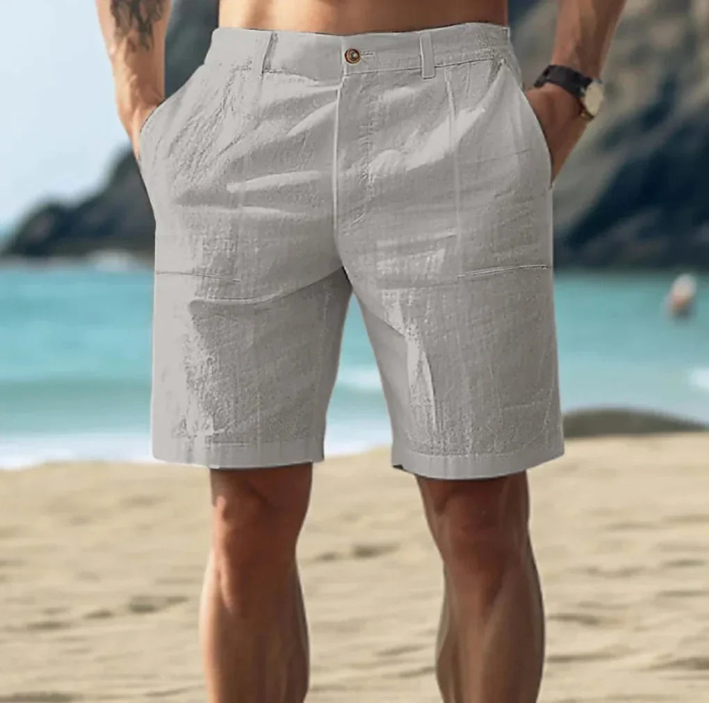 Bermuda casual da uomo in lino per le giornate estive