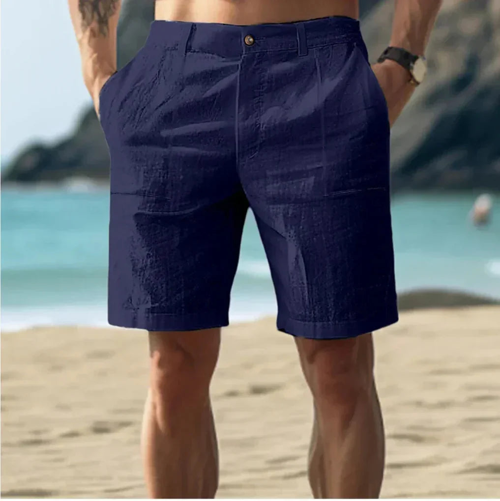 Bermuda casual da uomo in lino per le giornate estive