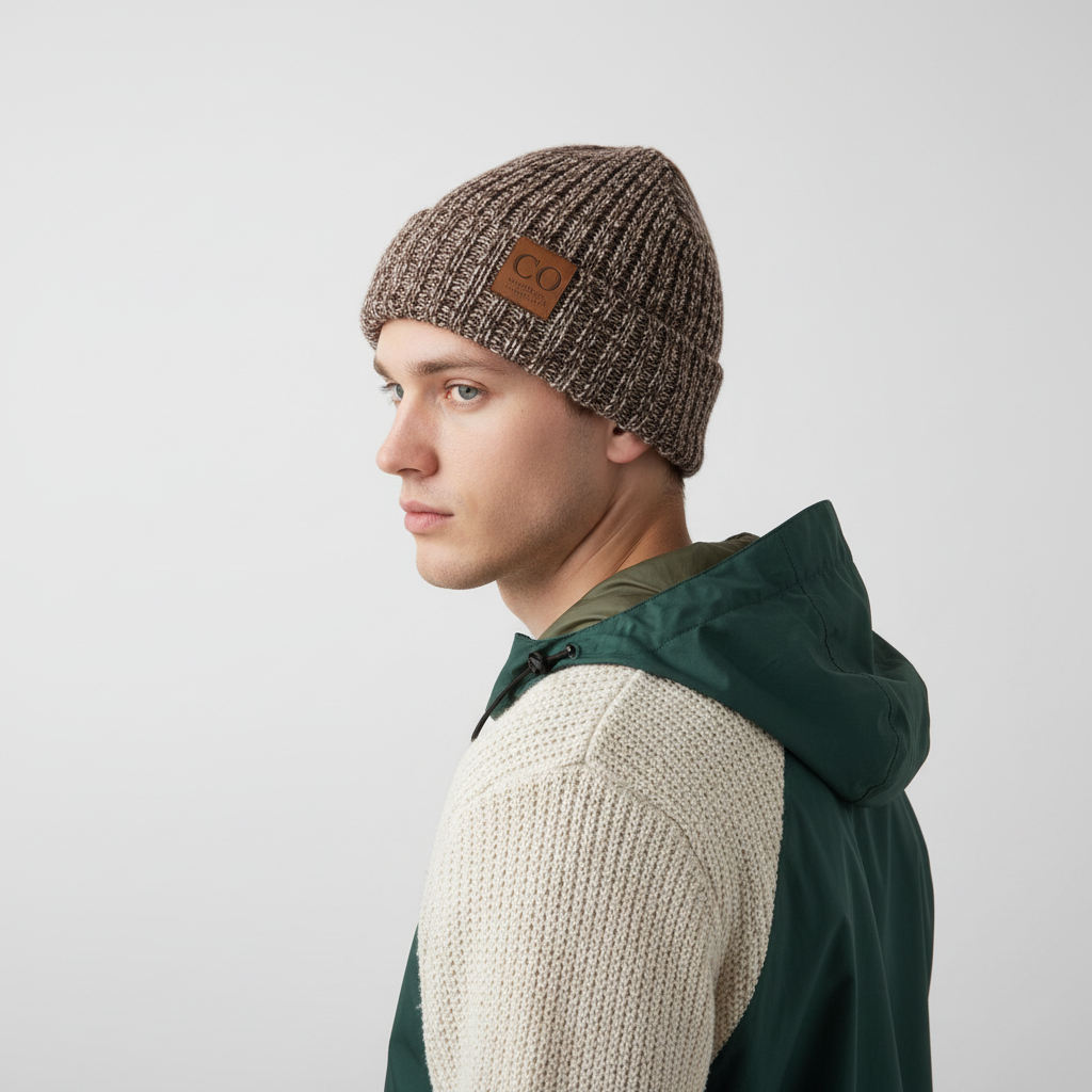 Berretto in maglia con fodera in pile