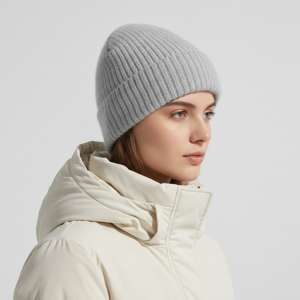 Berretto in Maglia in Filato Misto