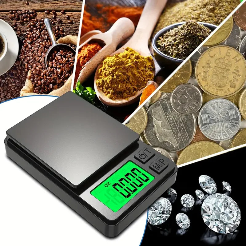 Bilancia digitale tascabile – Capacità 1000 g, precisione 0,1 g