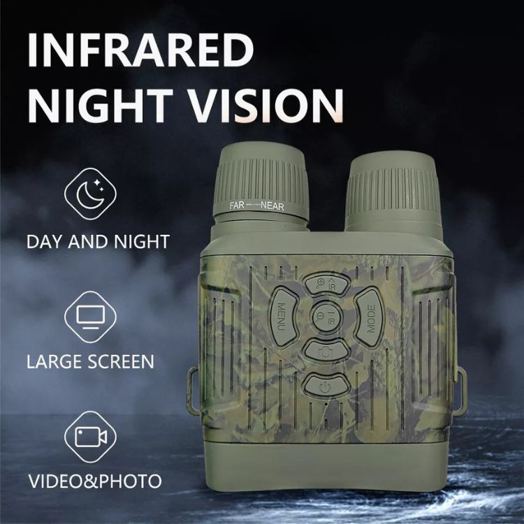 Binocolo a visione notturna a infrarossi con display HD e portata di 305 m