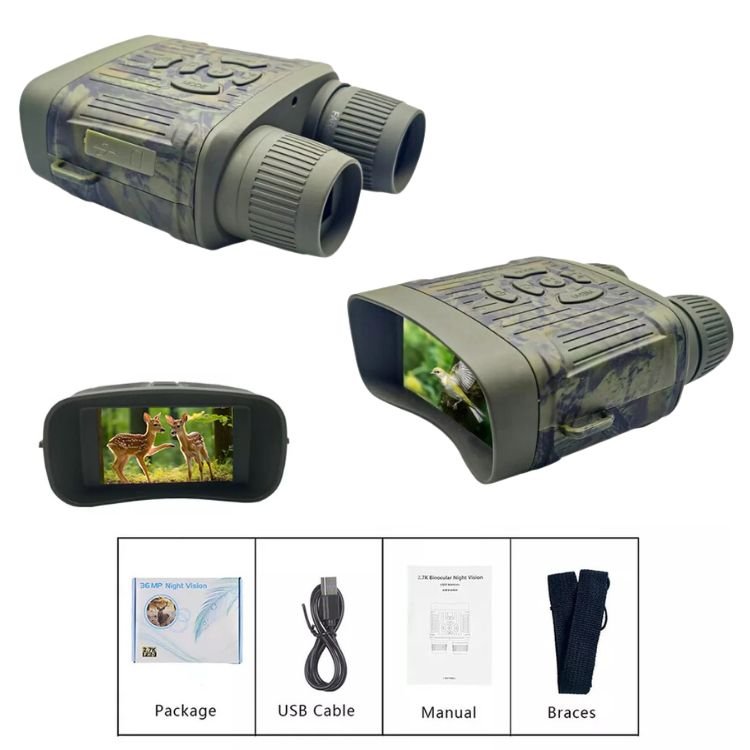 Binocolo a visione notturna a infrarossi con display HD e portata di 305 m