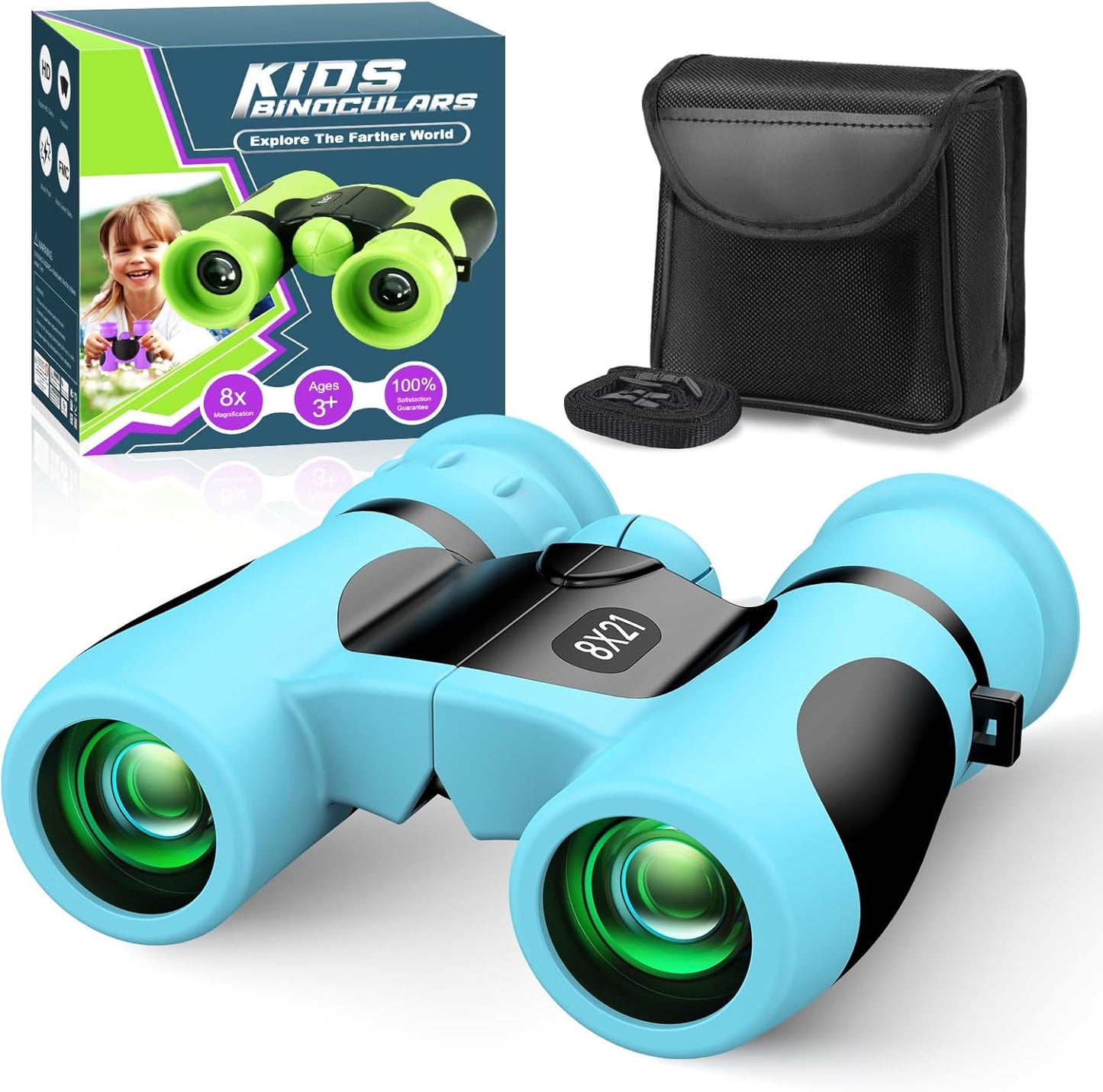 Binocolo da Avventura all'Aperto per Bambini 8x21