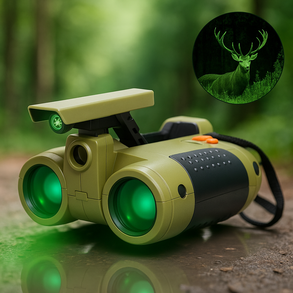 Binocolo per Bambini con Visione Notturna | Ingrandimento 4x30 | Robusto e Impermeabile