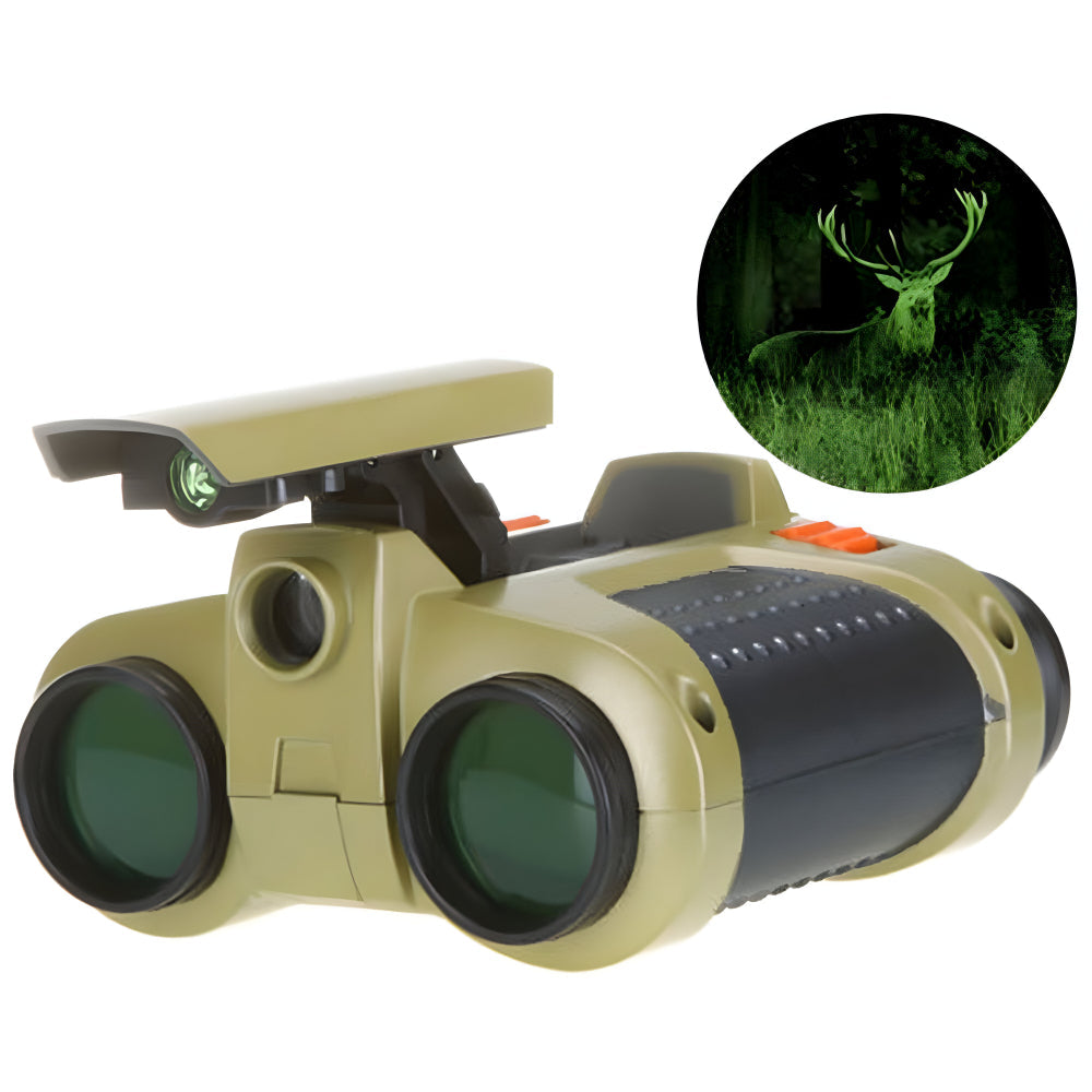 Binocolo per Bambini con Visione Notturna | Ingrandimento 4x30 | Robusto e Impermeabile