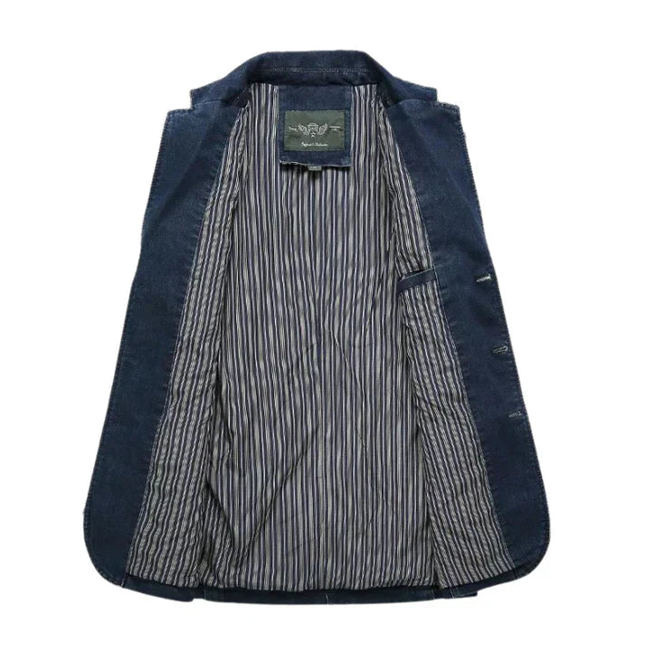 Blazer casual da uomo alla moda in stile denim