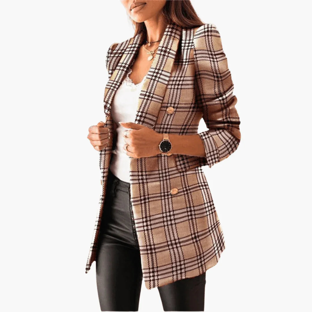 Blazer da donna in tweed con bottoni – elegante e moderno