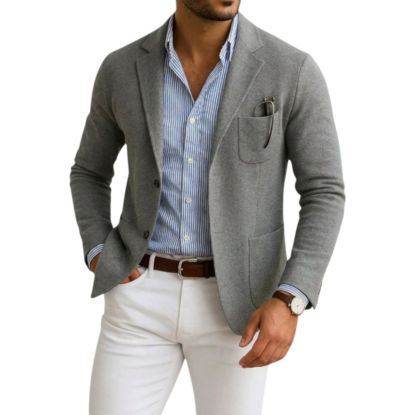 Blazer da uomo in stile classico con colletto