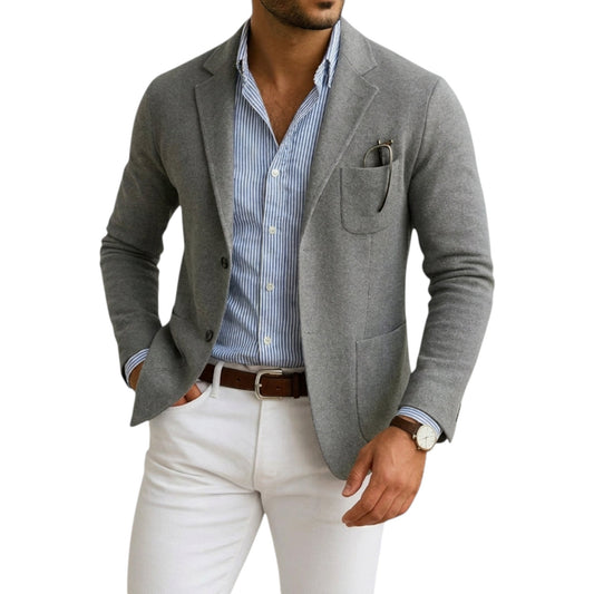 Blazer da uomo in stile classico con colletto