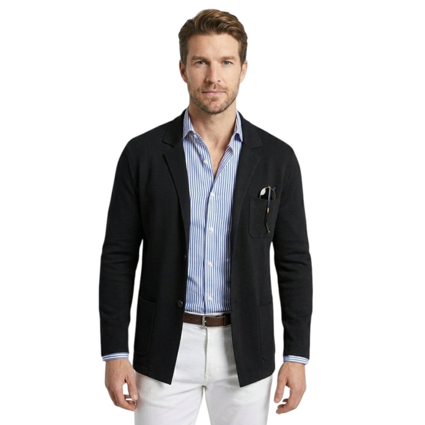 Blazer da uomo in stile classico con colletto