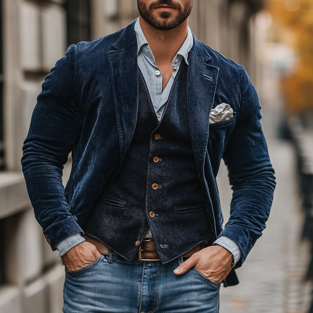 Blazer e gilet in cashmere