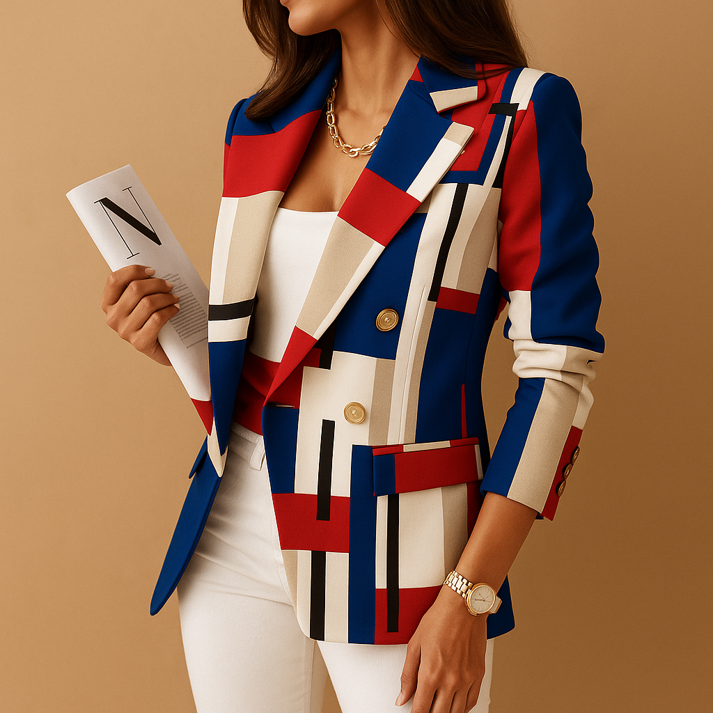 Blazer sfiancato da donna con tasche funzionali – Elegante blazer nero da donna in tonalità classiche
