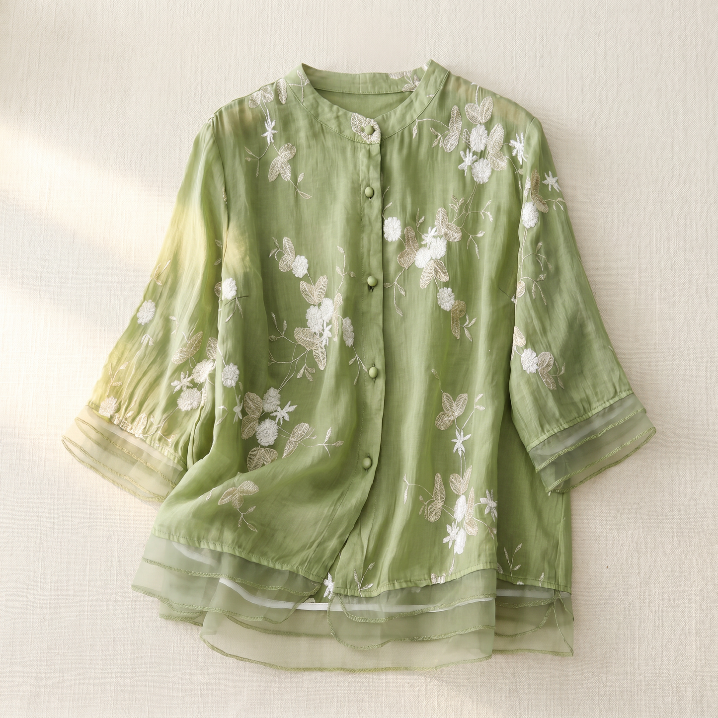 Blusa da Donna in Cotone con Ricamo Floreale | Top Estivo Leggero con Vestibilità Morbida