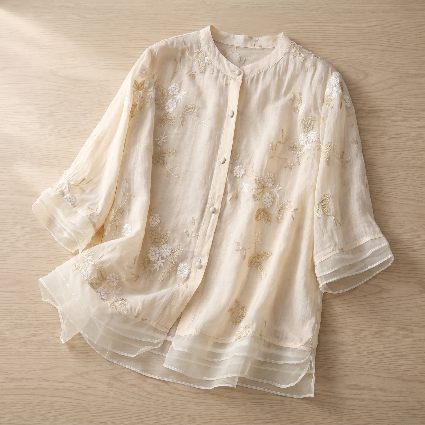 Blusa da Donna in Cotone con Ricamo Floreale | Top Estivo Leggero con Vestibilità Morbida