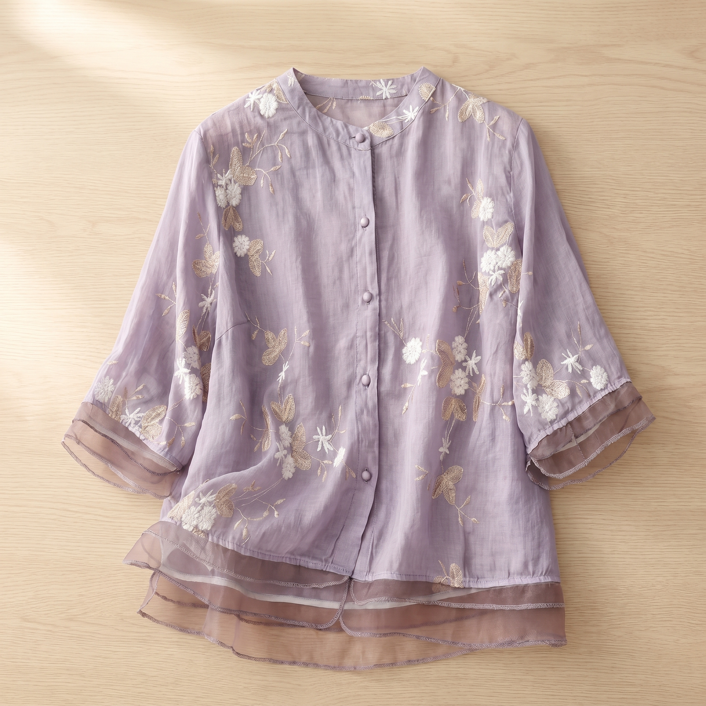Blusa da Donna in Cotone con Ricamo Floreale | Top Estivo Leggero con Vestibilità Morbida