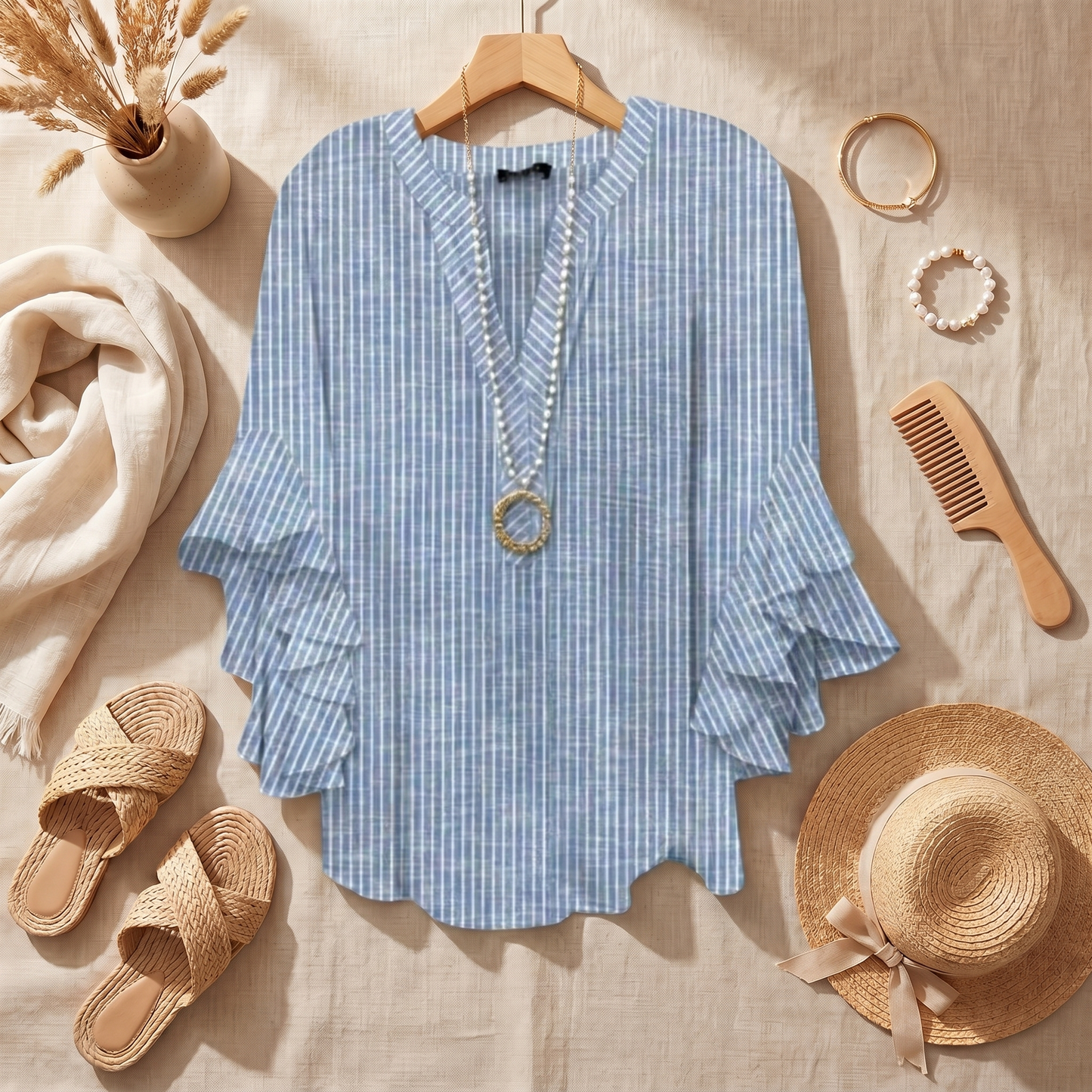 Blusa Leggera da Donna a Maniche Lunghe | Top Elegante da Ufficio