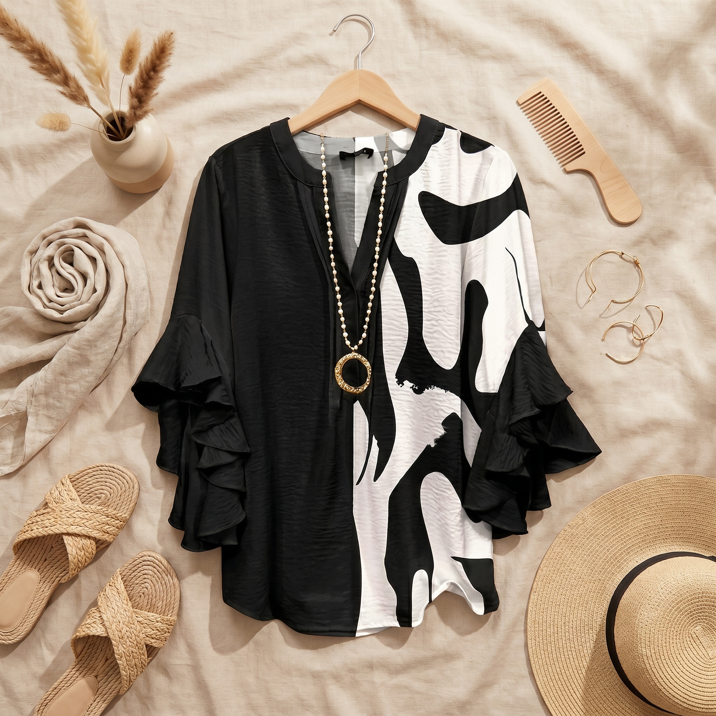 Blusa Leggera da Donna a Maniche Lunghe | Top Elegante da Ufficio