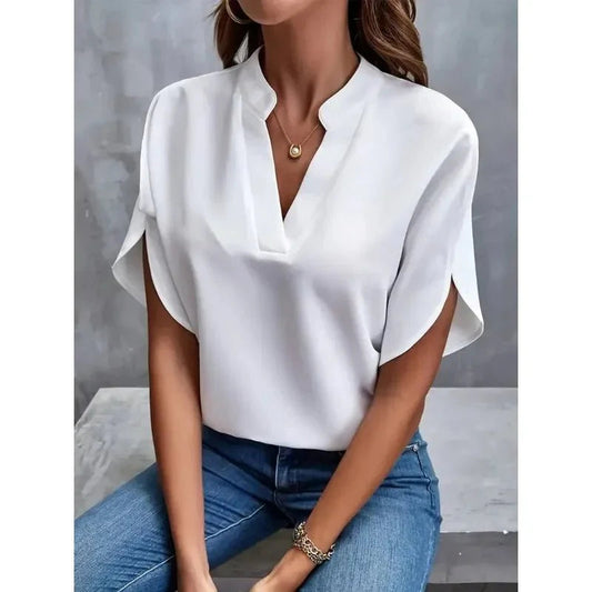 Blusa leggera da donna con effetto pancia piatta