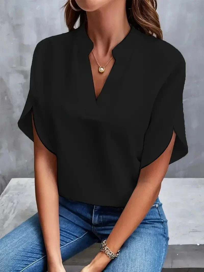 Blusa leggera da donna con effetto pancia piatta