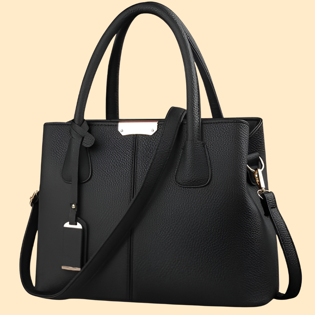 Borsa a mano da donna strutturata con dettaglio di frange