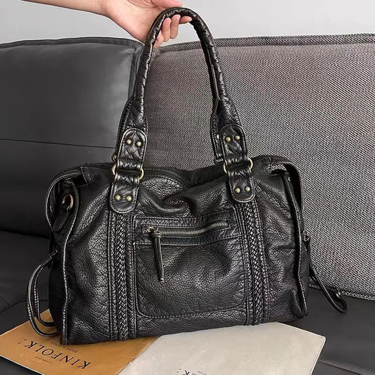 Borsa a mano nera per le lezioni