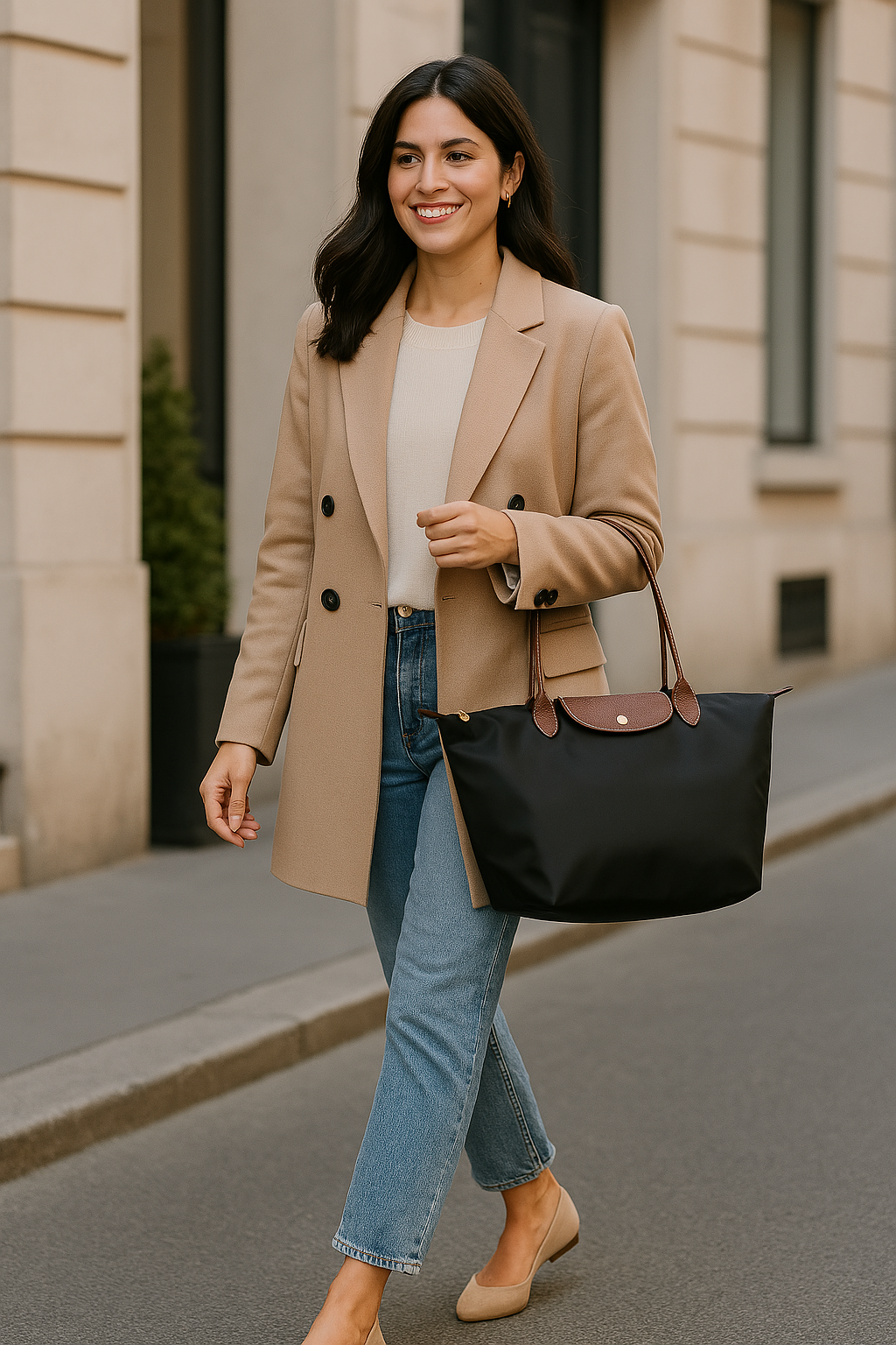 Borsa a mano versatile in ecopelle con finitura elegante
