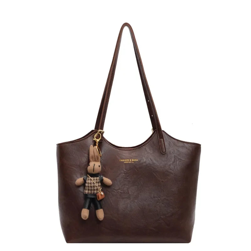 Borsa a Spalla da Donna Capiente con Doppio Manico