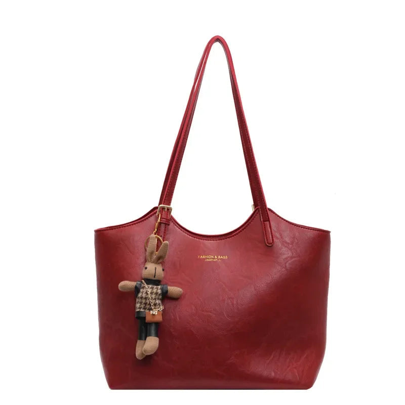 Borsa a Spalla da Donna Capiente con Doppio Manico