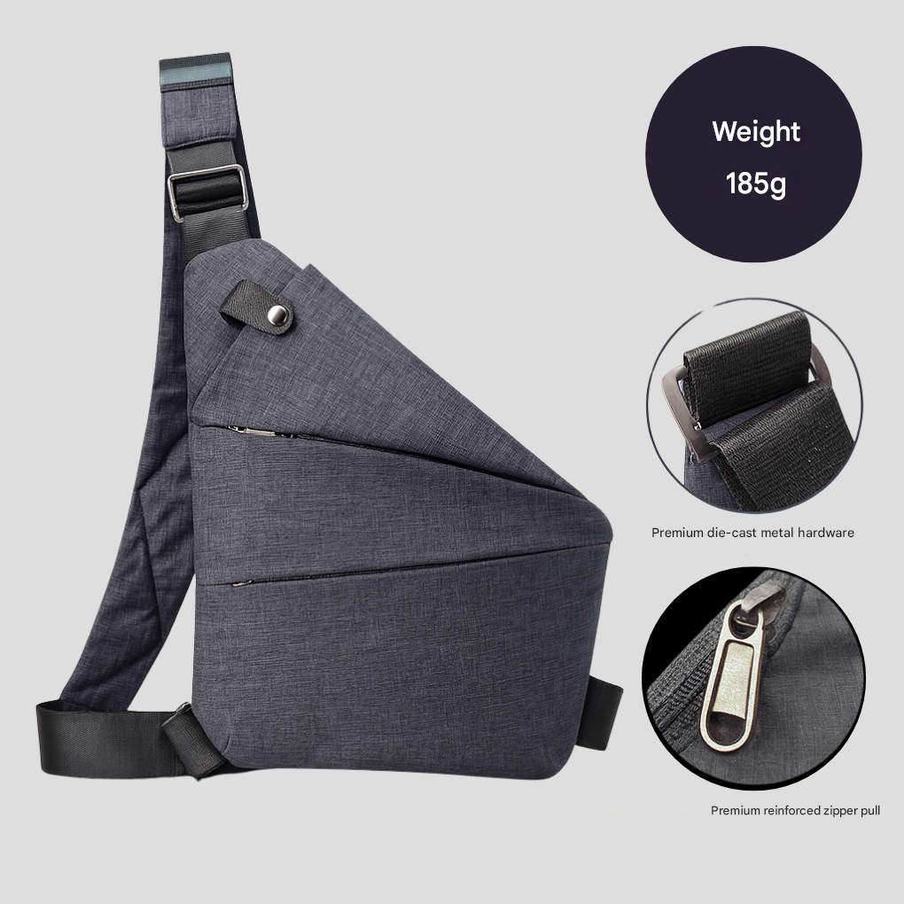 Borsa a Tracolla Antifurto Organizer con Cerniere Nascoste