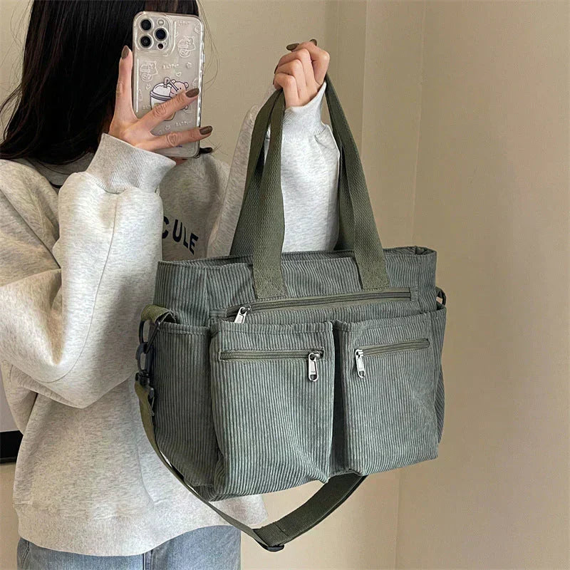 Borsa autunnale con doppia cerniera