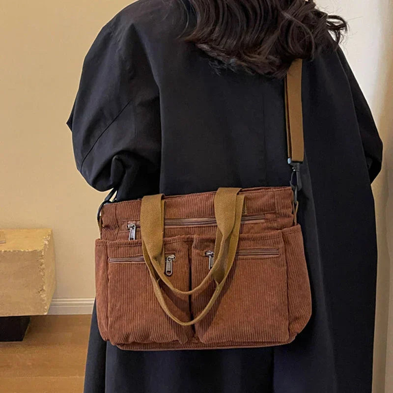 Borsa autunnale con doppia cerniera