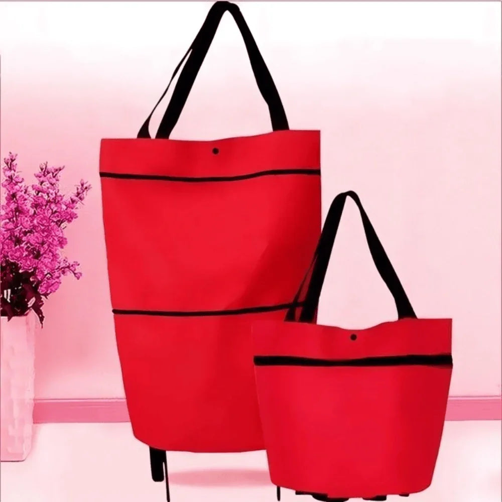 Borsa Carrello della Spesa Pieghevole con Ruote – Ecologica, Compatta e Leggera
