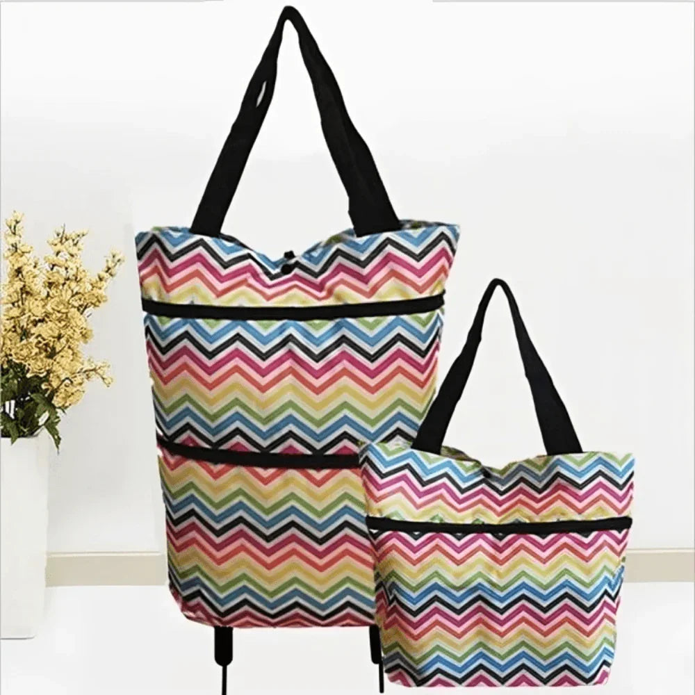 Borsa Carrello della Spesa Pieghevole con Ruote – Ecologica, Compatta e Leggera