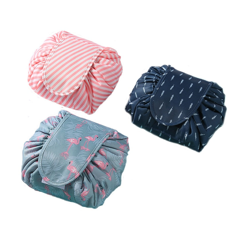 Borsa cosmetica portatile unisex con coulisse