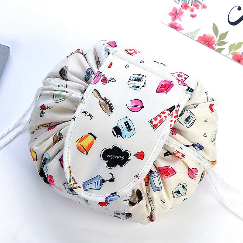 Borsa cosmetica portatile unisex con coulisse