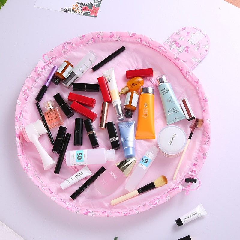 Borsa cosmetica portatile unisex con coulisse