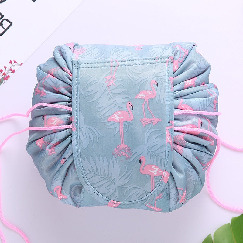 Borsa cosmetica portatile unisex con coulisse