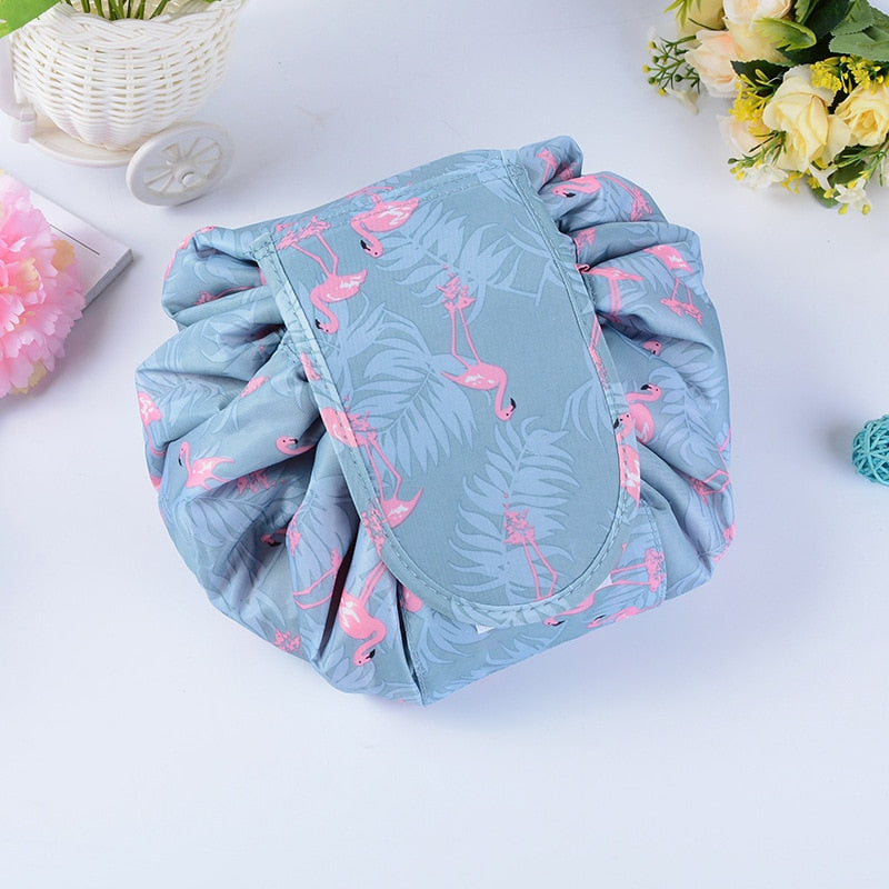 Borsa cosmetica portatile unisex con coulisse