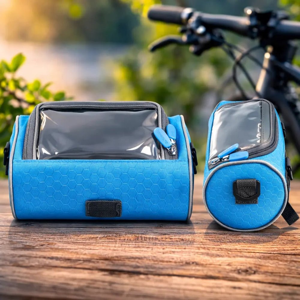 Borsa da manubrio per bicicletta con supporto per telefono – portaoggetti impermeabile per piccoli oggetti