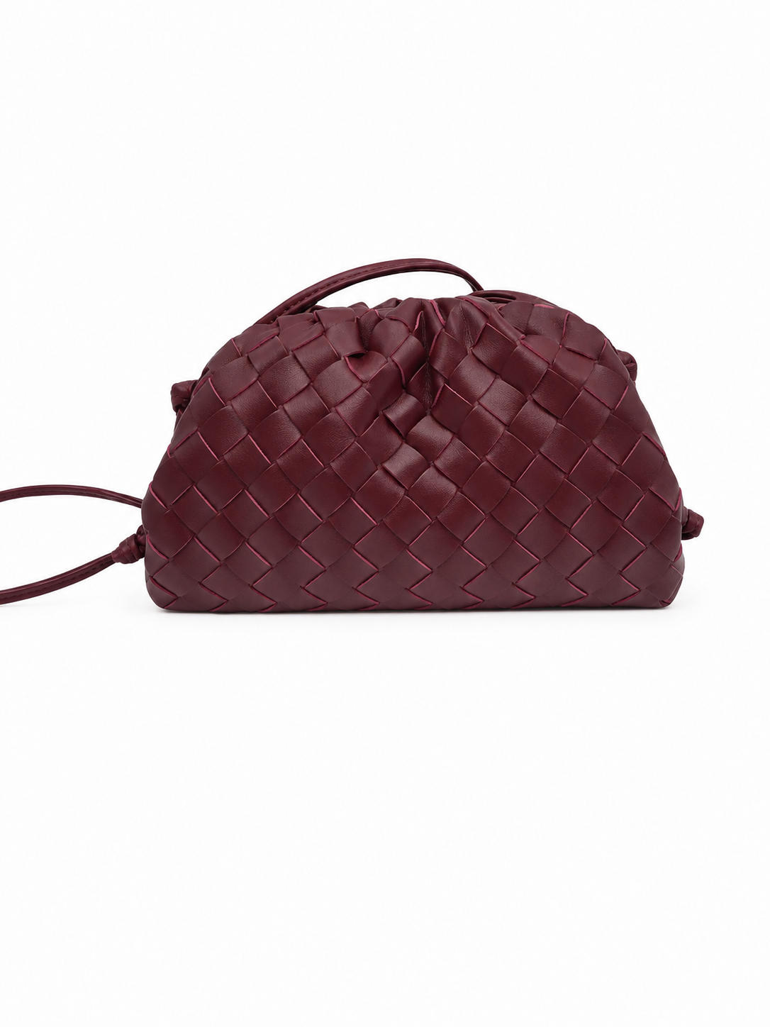 Borsa Intrecciata in Pelle Sintetica con Chiusura a Coulisse per l'Uso Quotidiano e la Sera con Stile e Funzionalità