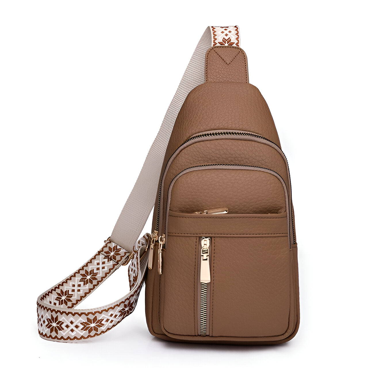 Borsa Monospalla Crossbody da Donna con Tracolla Intrecciata a Fantasia