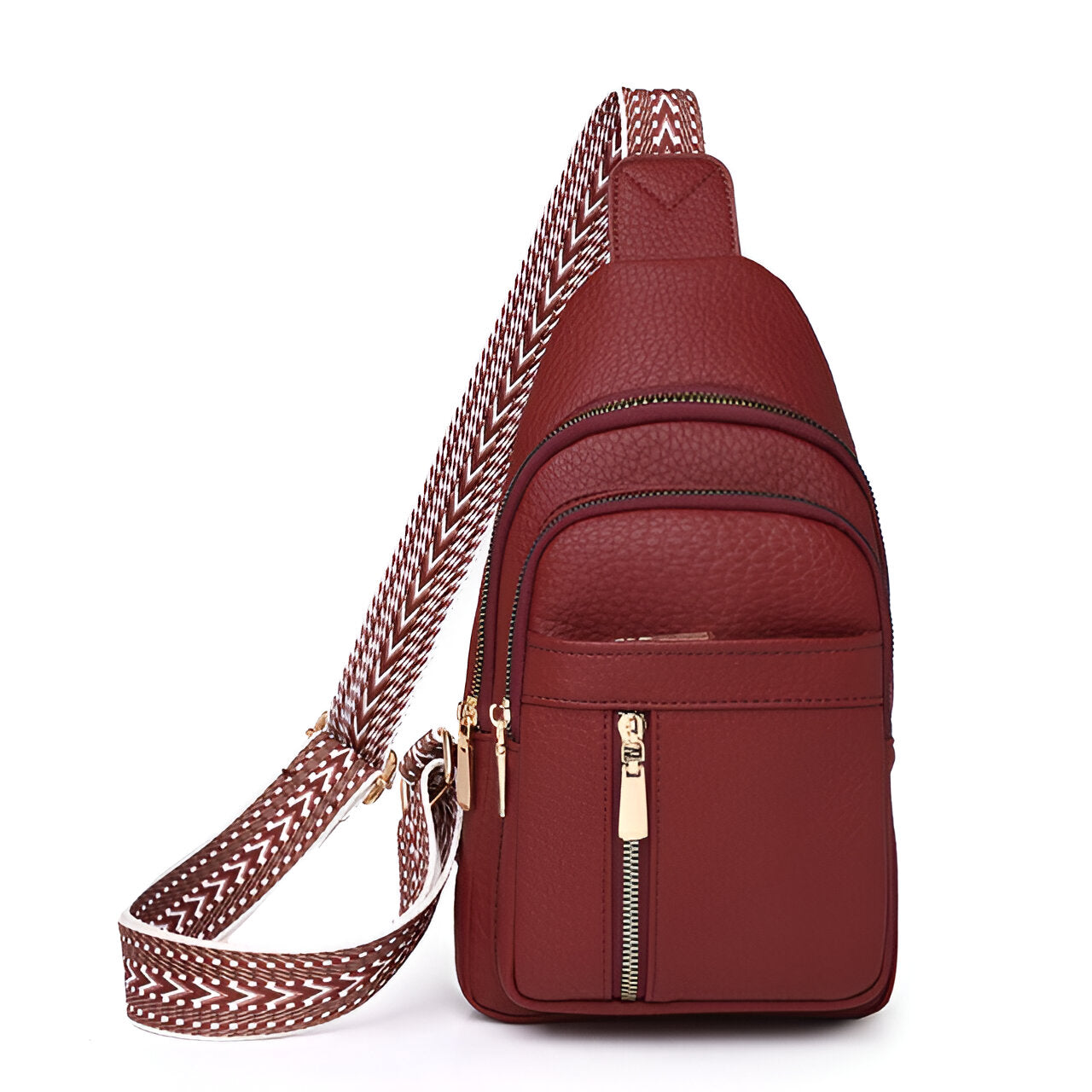 Borsa Monospalla Crossbody da Donna con Tracolla Intrecciata a Fantasia