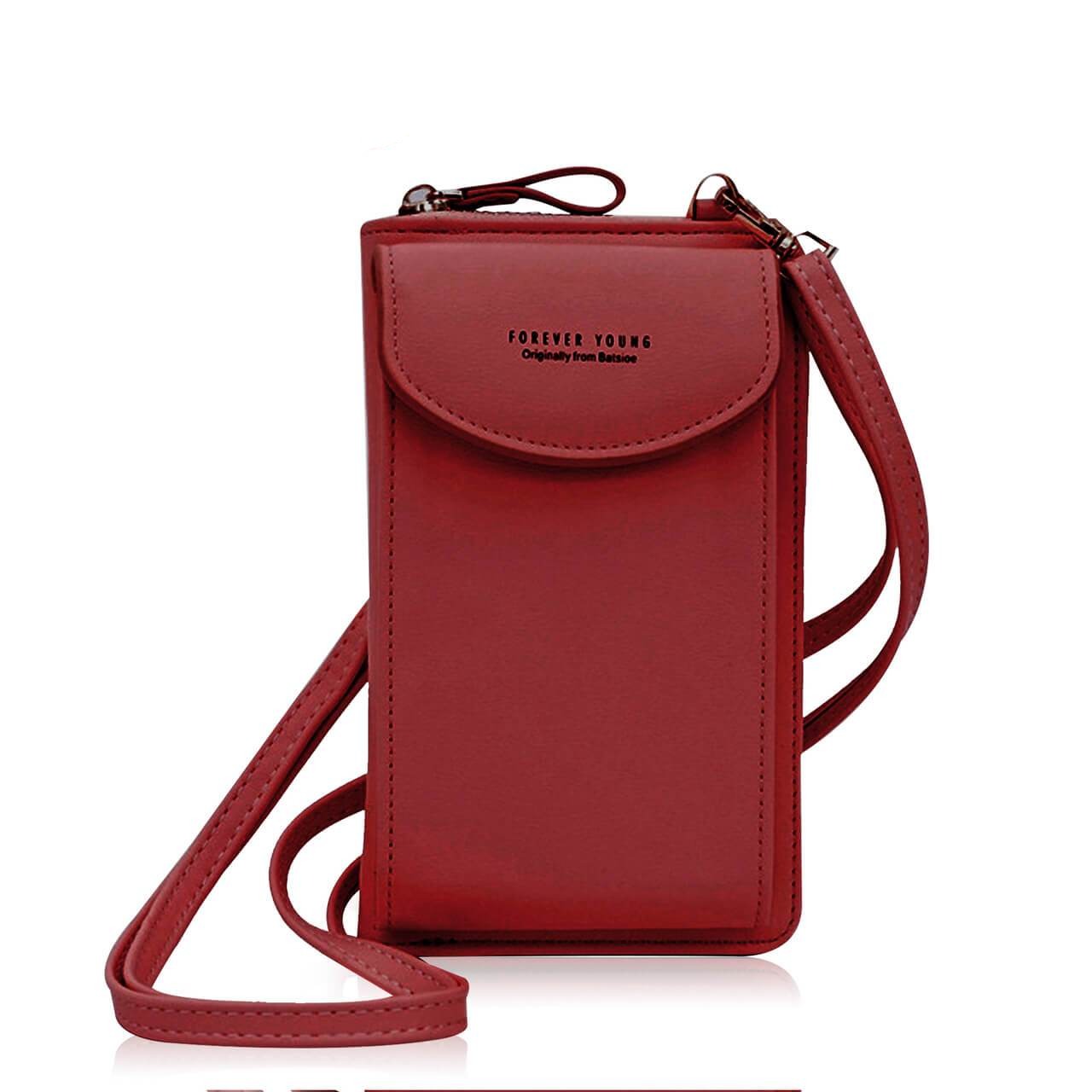 Borsa porta cellulare e portafoglio da donna a tracolla