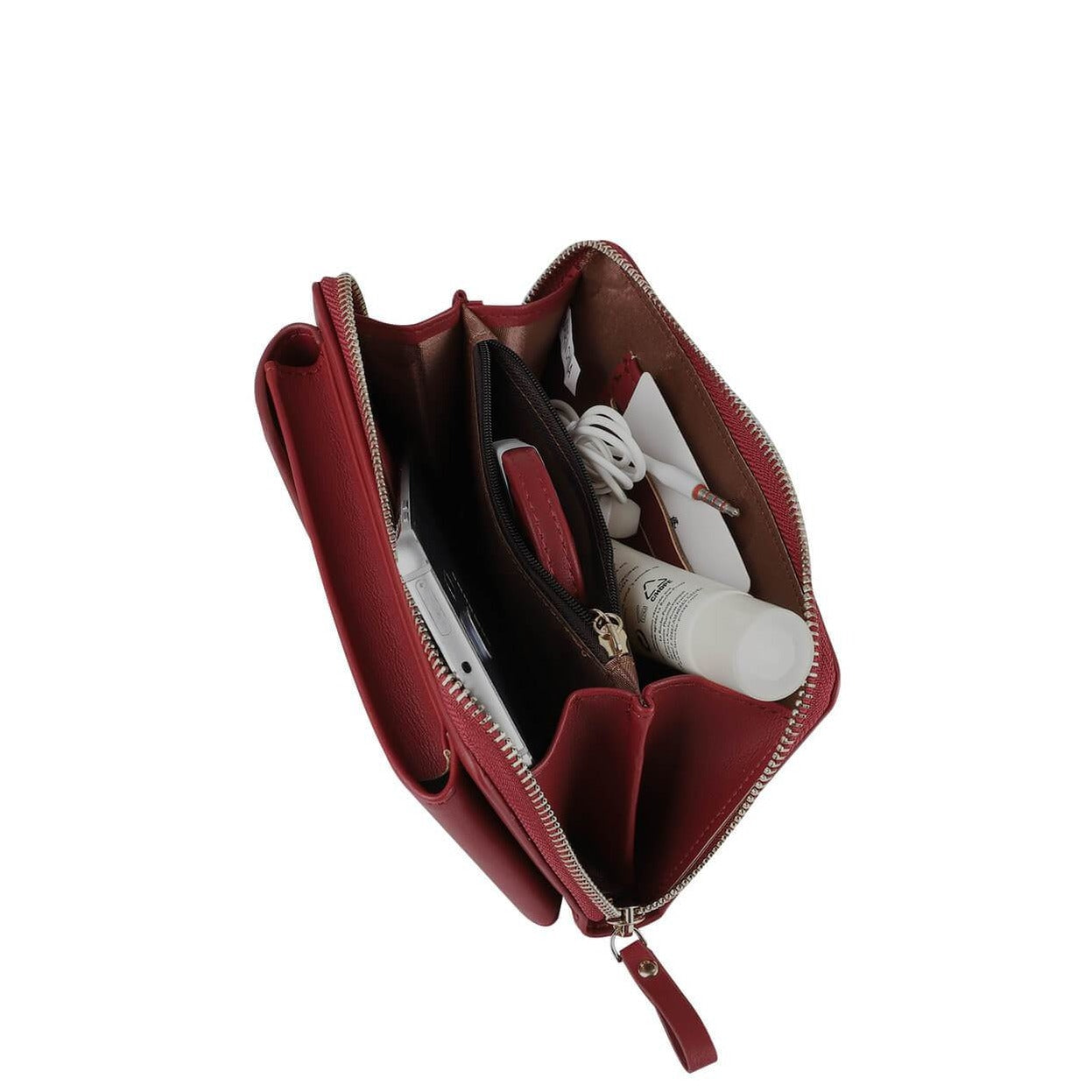 Borsa porta cellulare e portafoglio da donna a tracolla