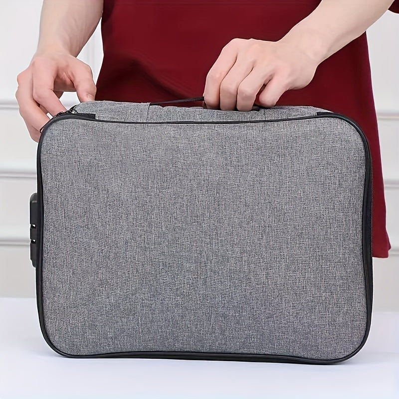 Borsa porta documenti di sicurezza con serratura e design idrorepellente