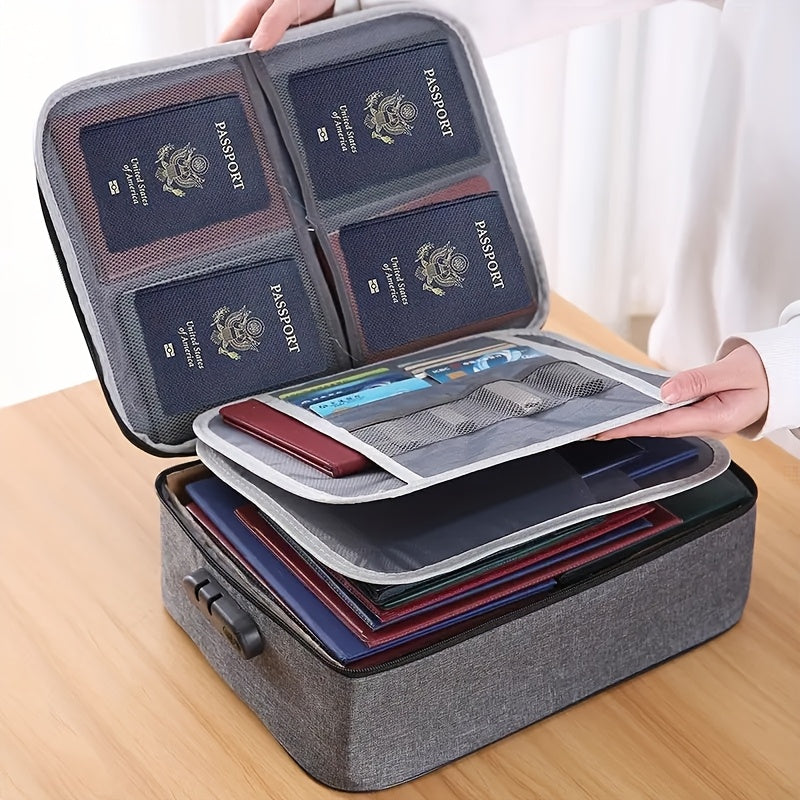 Borsa porta documenti di sicurezza con serratura e design idrorepellente