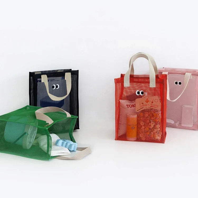 Borsa Tote da Spiaggia in Rete per Bambini